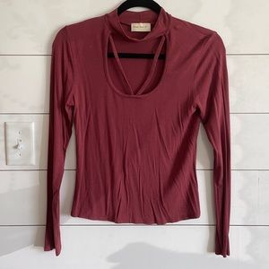 Long Sleeve Cut Out Top